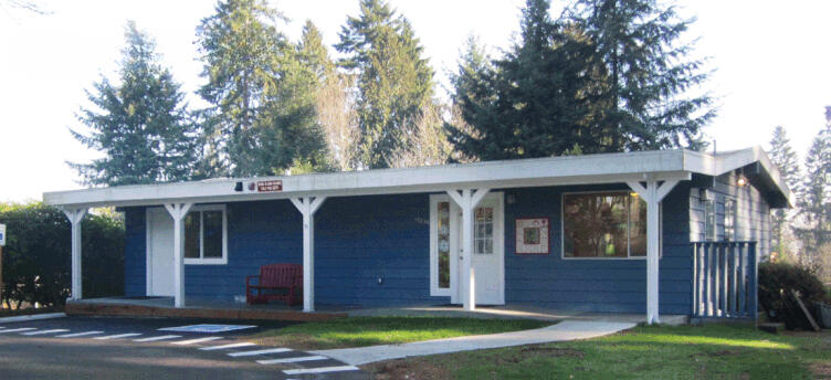 Preschool Case Study: Service design for a physical environment. Outcome photo: Nonprofit Preschool building exterior, highlighting welcoming street-facing entry.